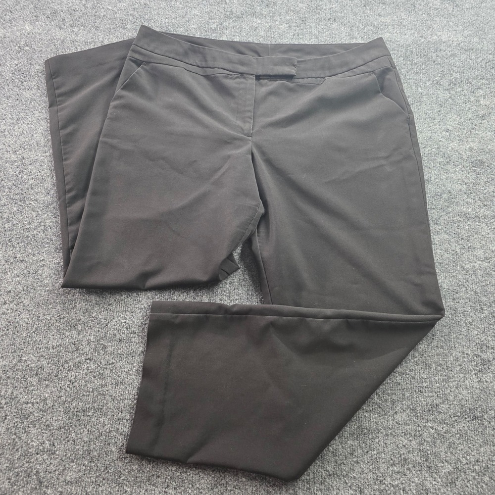 Worthington Dress Pants Womens 14P Black Modern Fit Petite Trousers Work Office